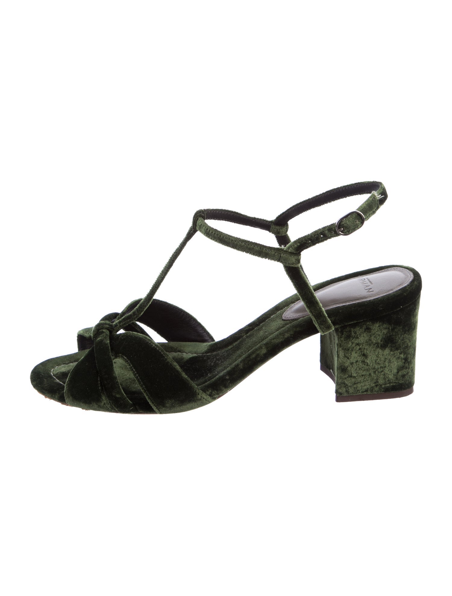 Alexandre Birman Velvet T-Strap Sandals