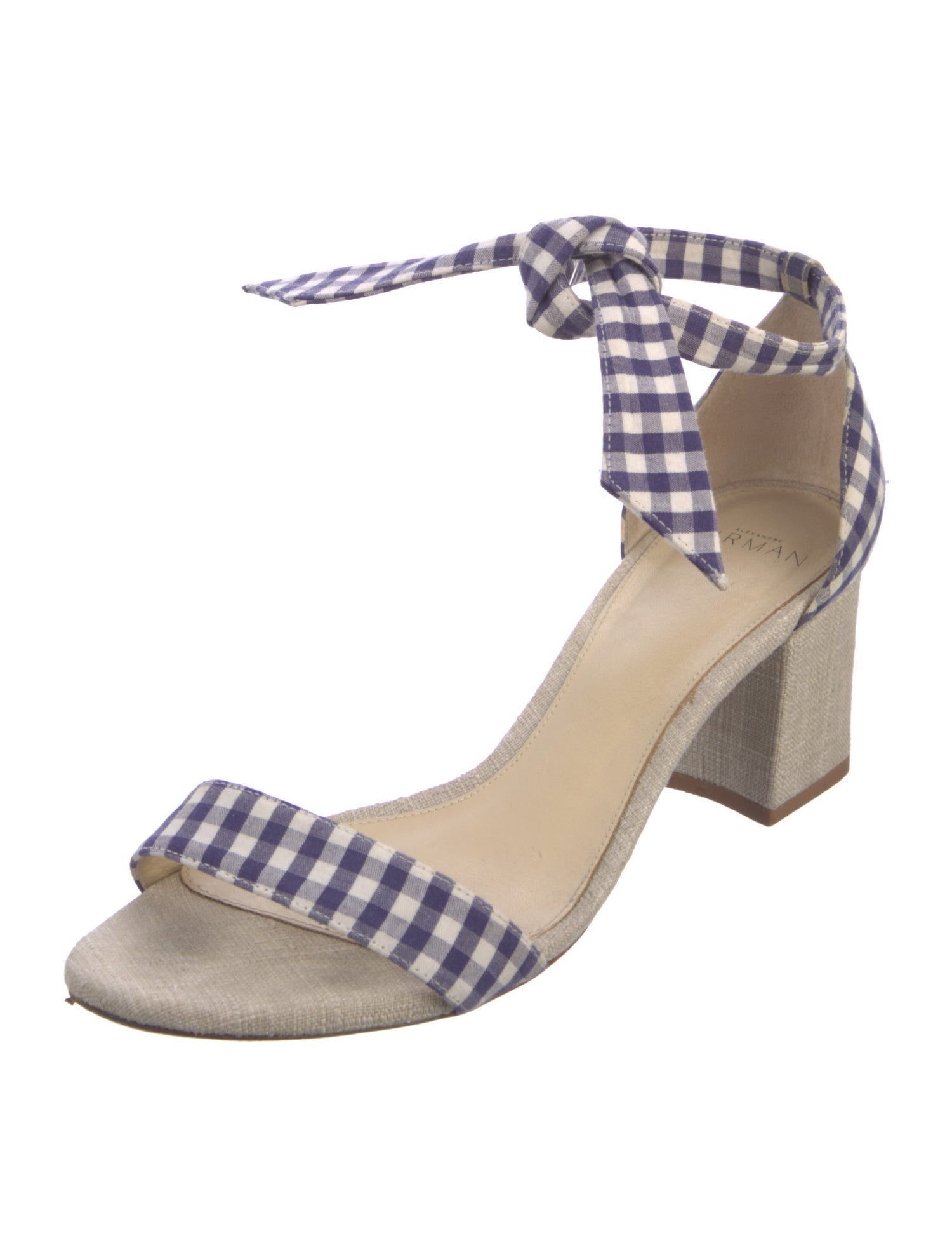 Alexandre Birman Plaid Print Sandals