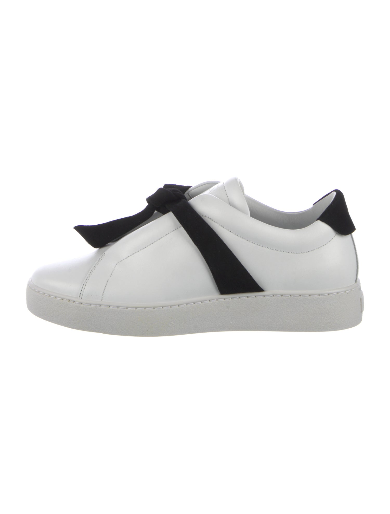 Alexandre Birman Leather Bow Accents Sneakers