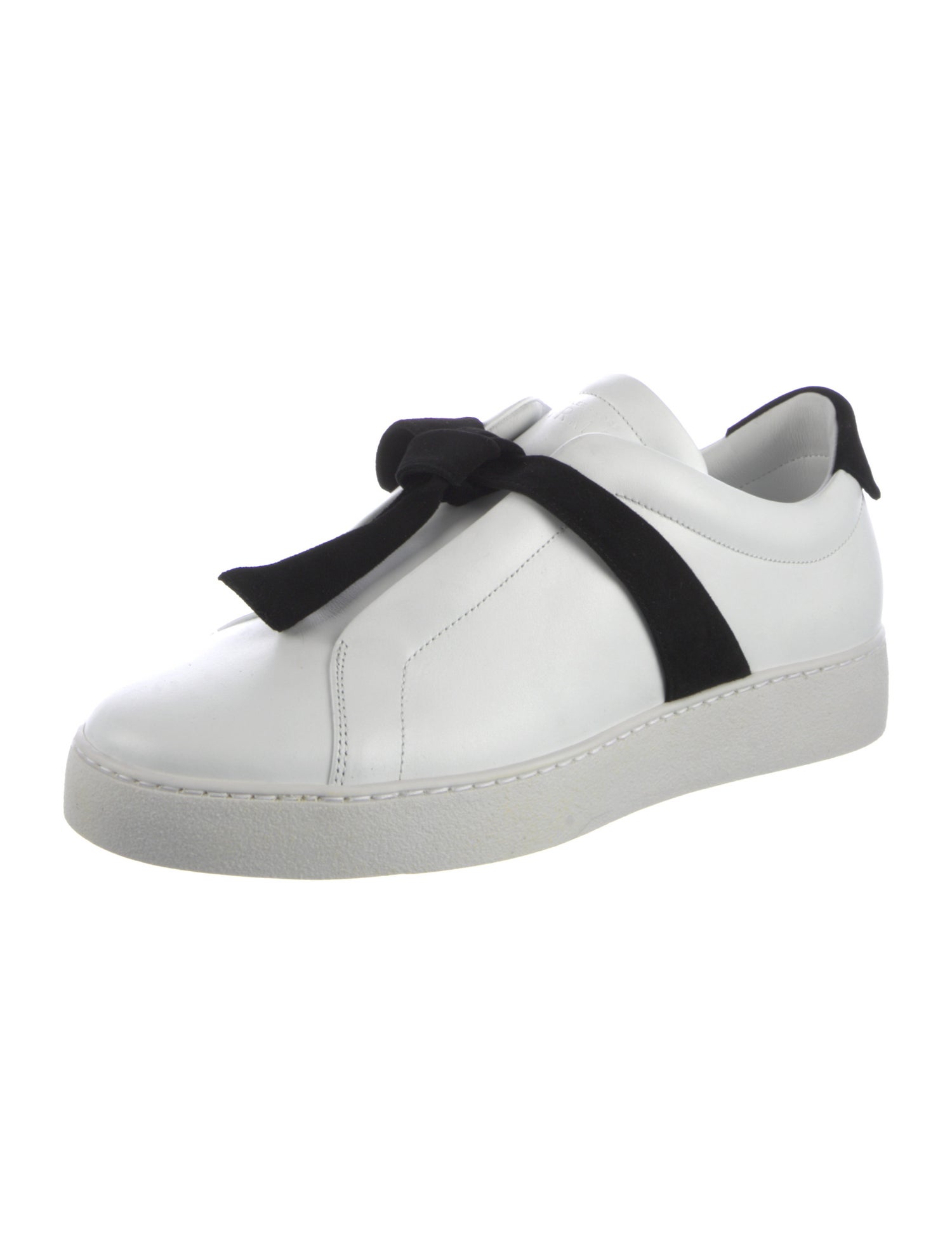 Alexandre Birman Leather Bow Accents Sneakers