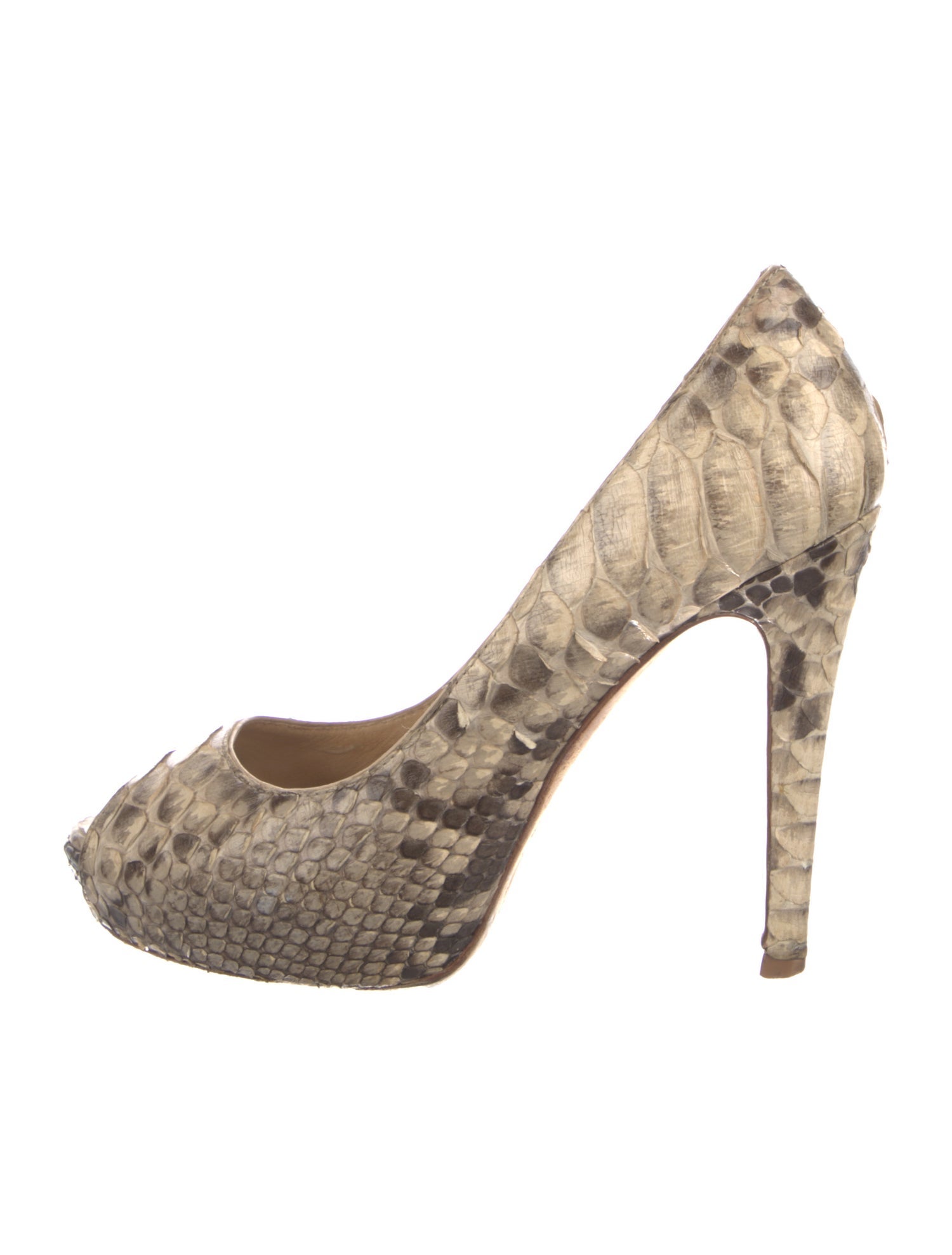 Alexandre Birman Snakeskin Animal Print Pumps