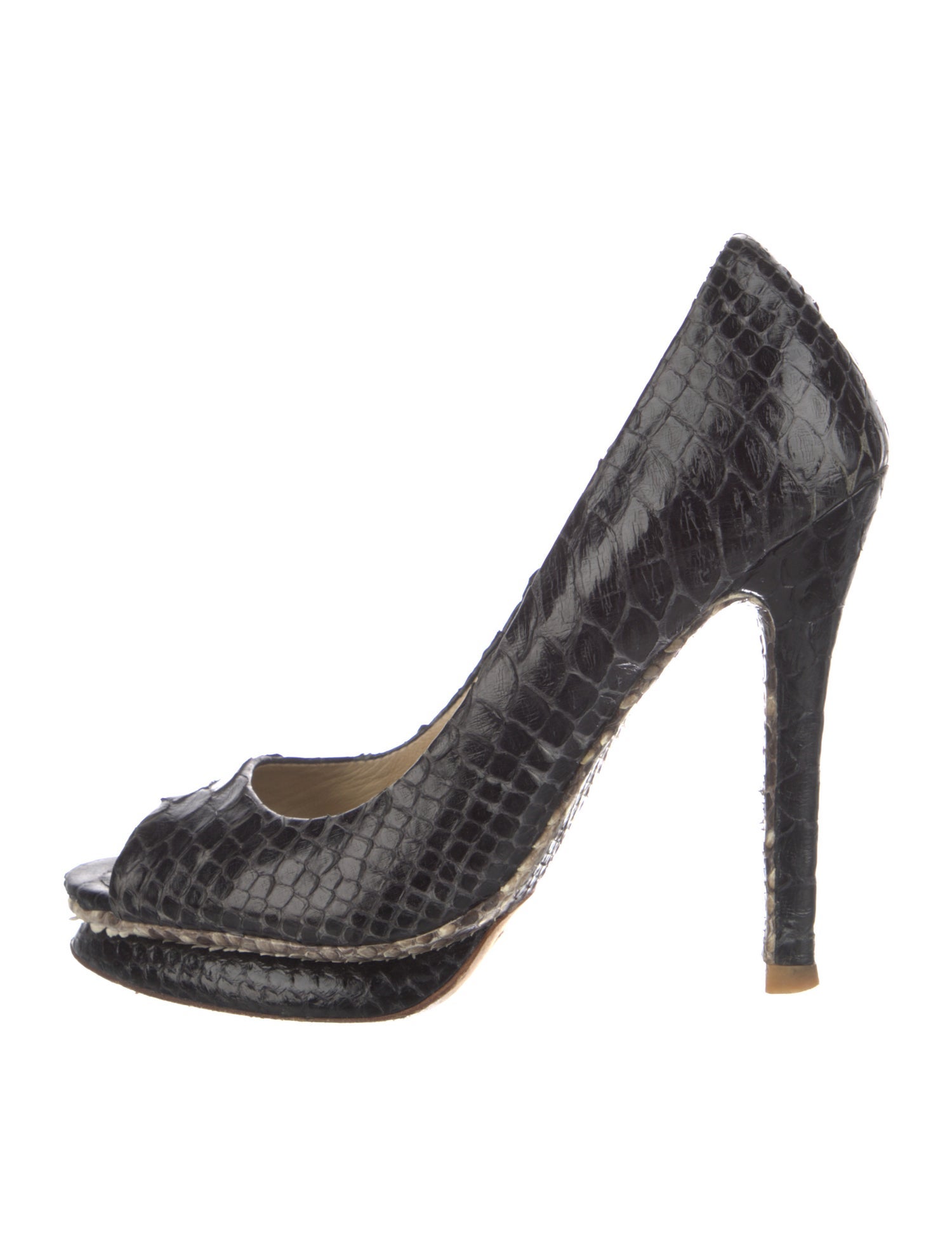 Alexandre Birman Snakeskin Animal Print Pumps