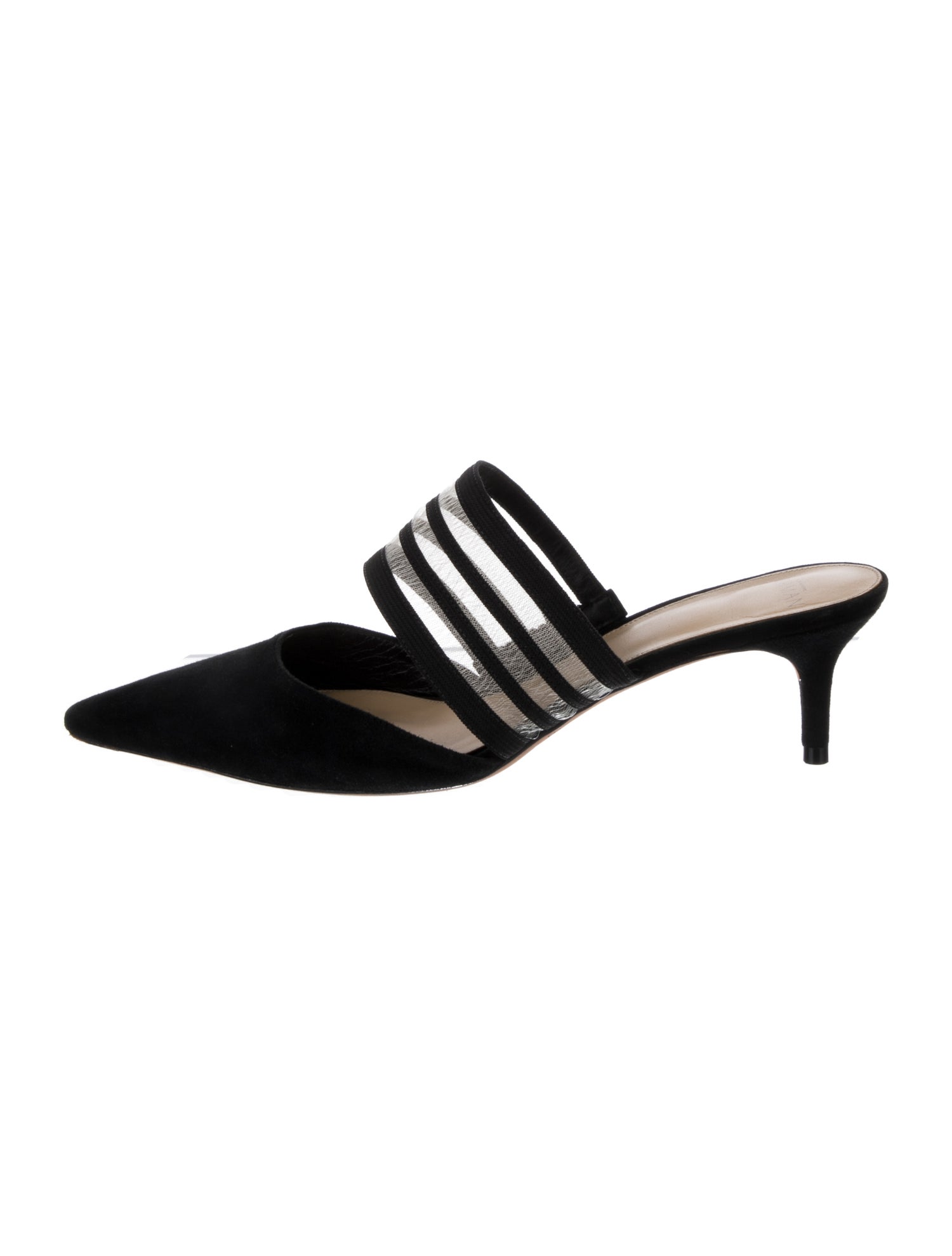 Alexandre Birman Suede Mesh Accents Mules