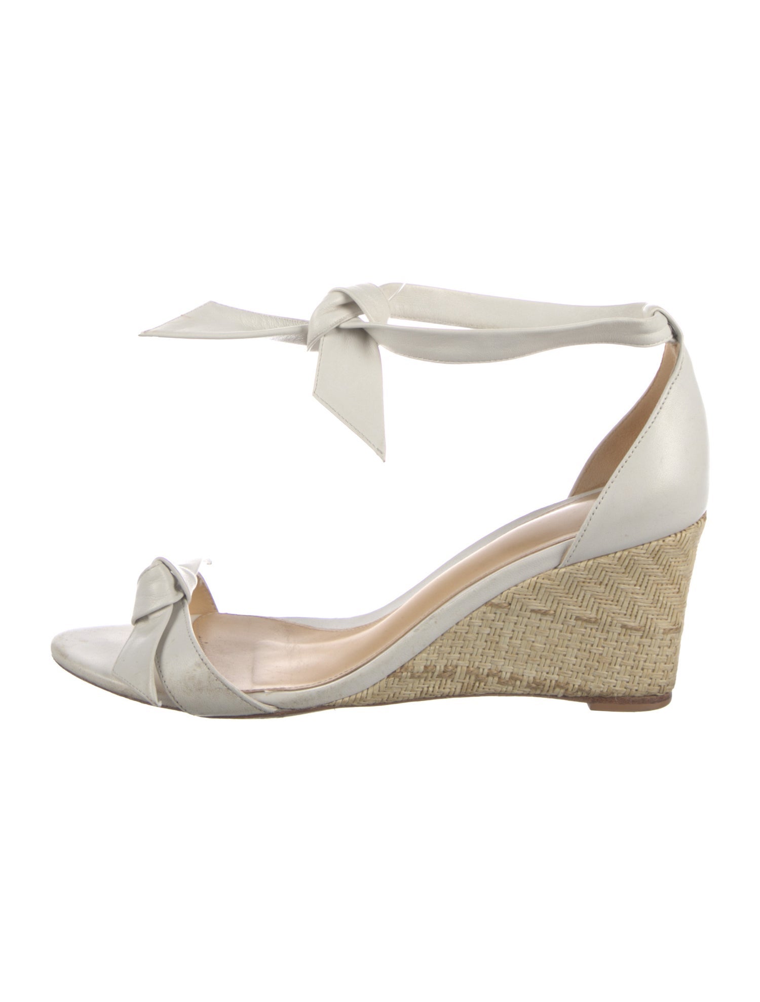 Alexandre Birman Leather Bow Accents Espadrilles