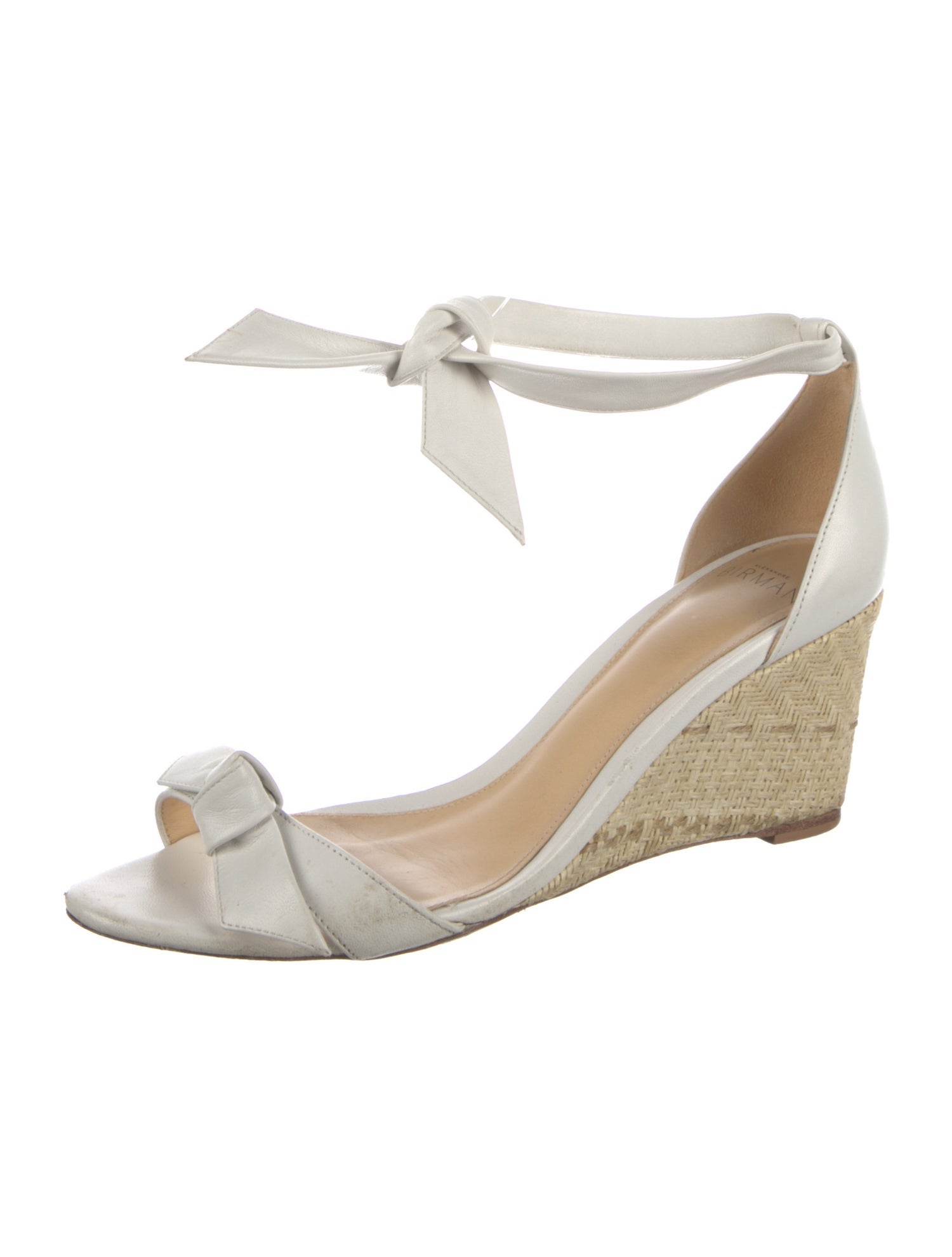 Alexandre Birman Leather Bow Accents Espadrilles