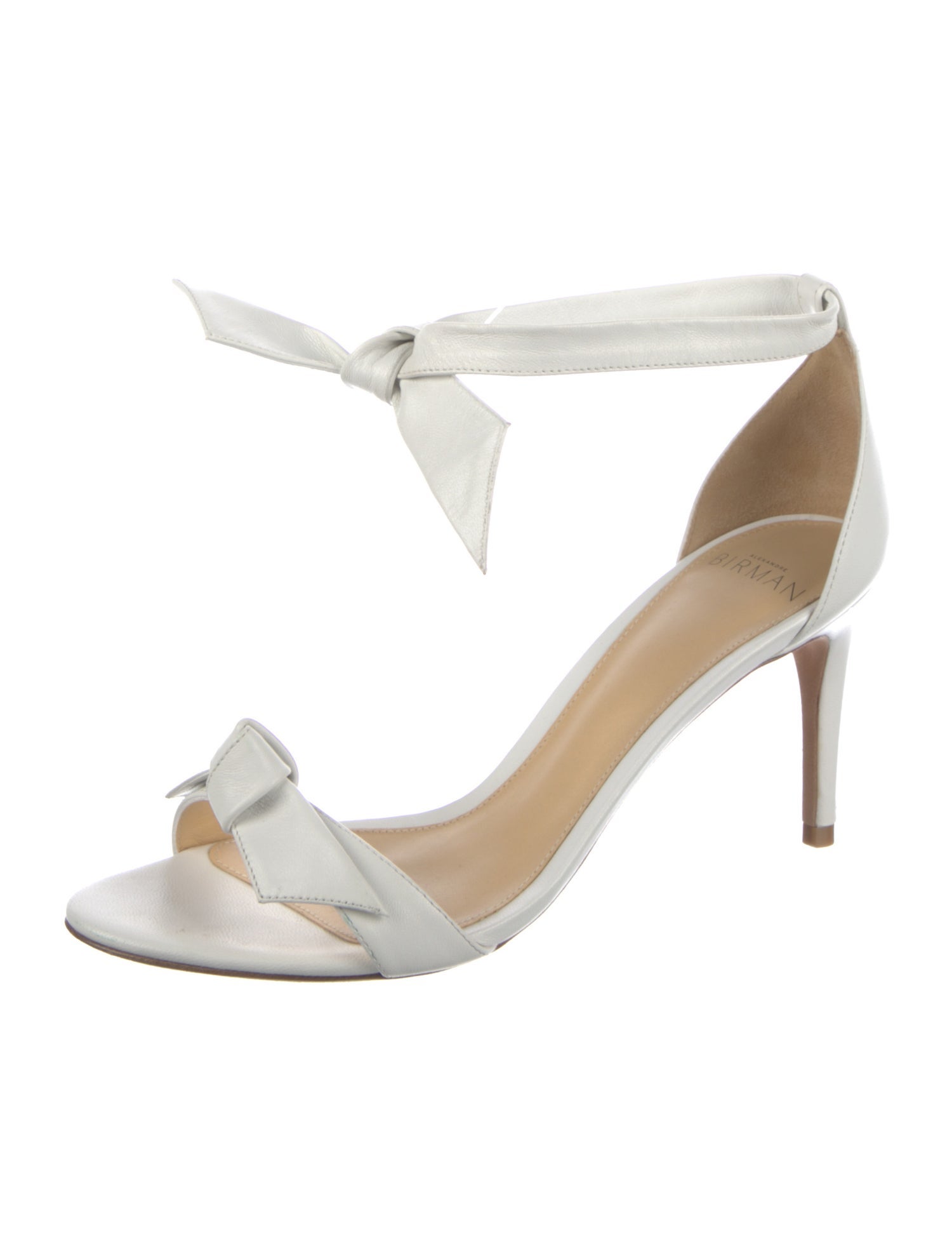 Alexandre Birman Leather Bow Accents Sandals