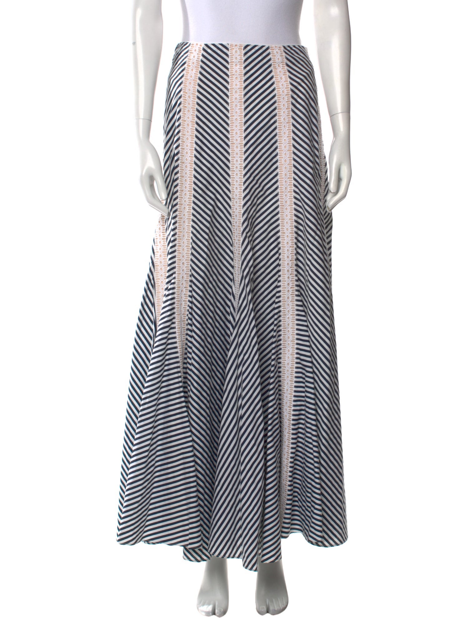 Alexis Mabille Striped Long Skirt