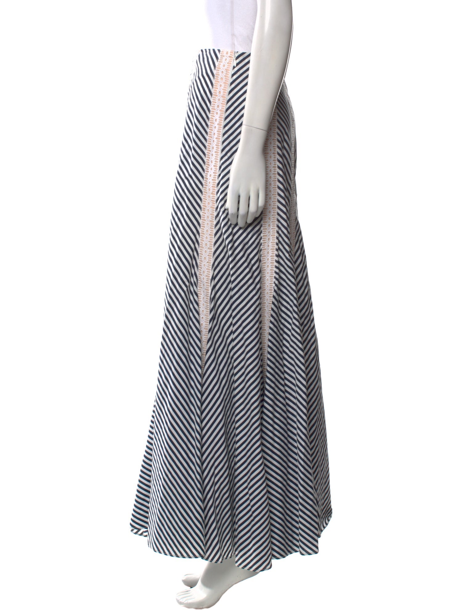 Alexis Mabille Striped Long Skirt