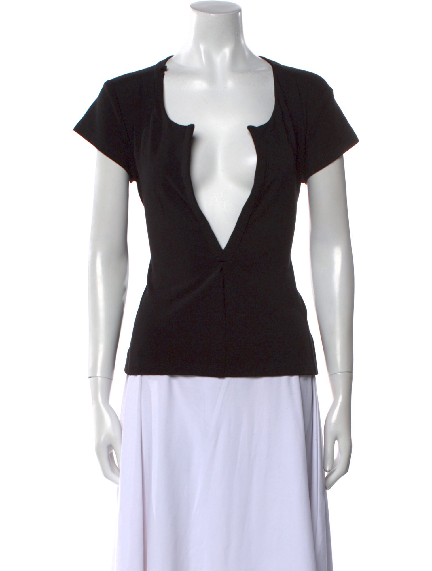 Alexis Mabille V-Neck Short Sleeve Top w/ Tags