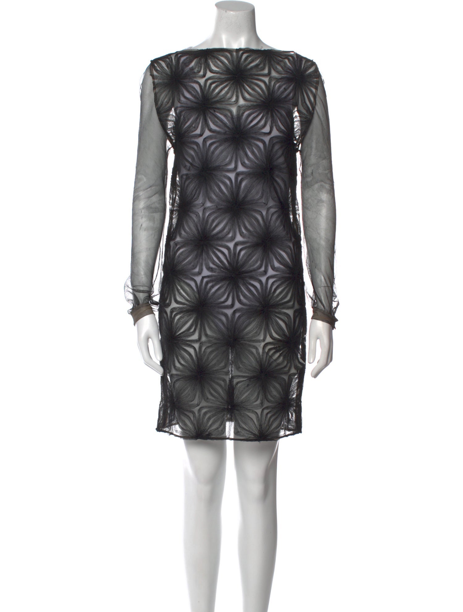 Alexis Mabille Bateau Neckline Mini Dress