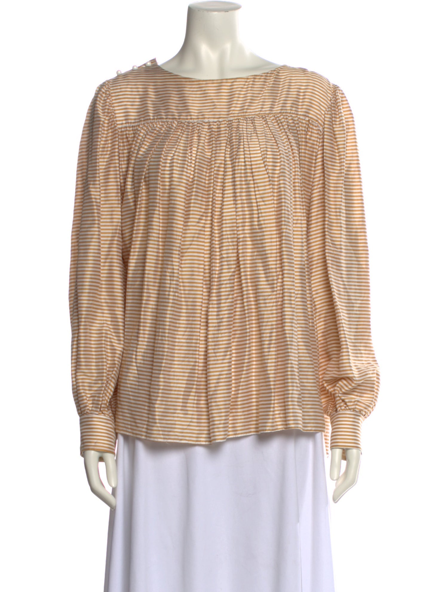 Alexis Mabille Silk Striped Blouse