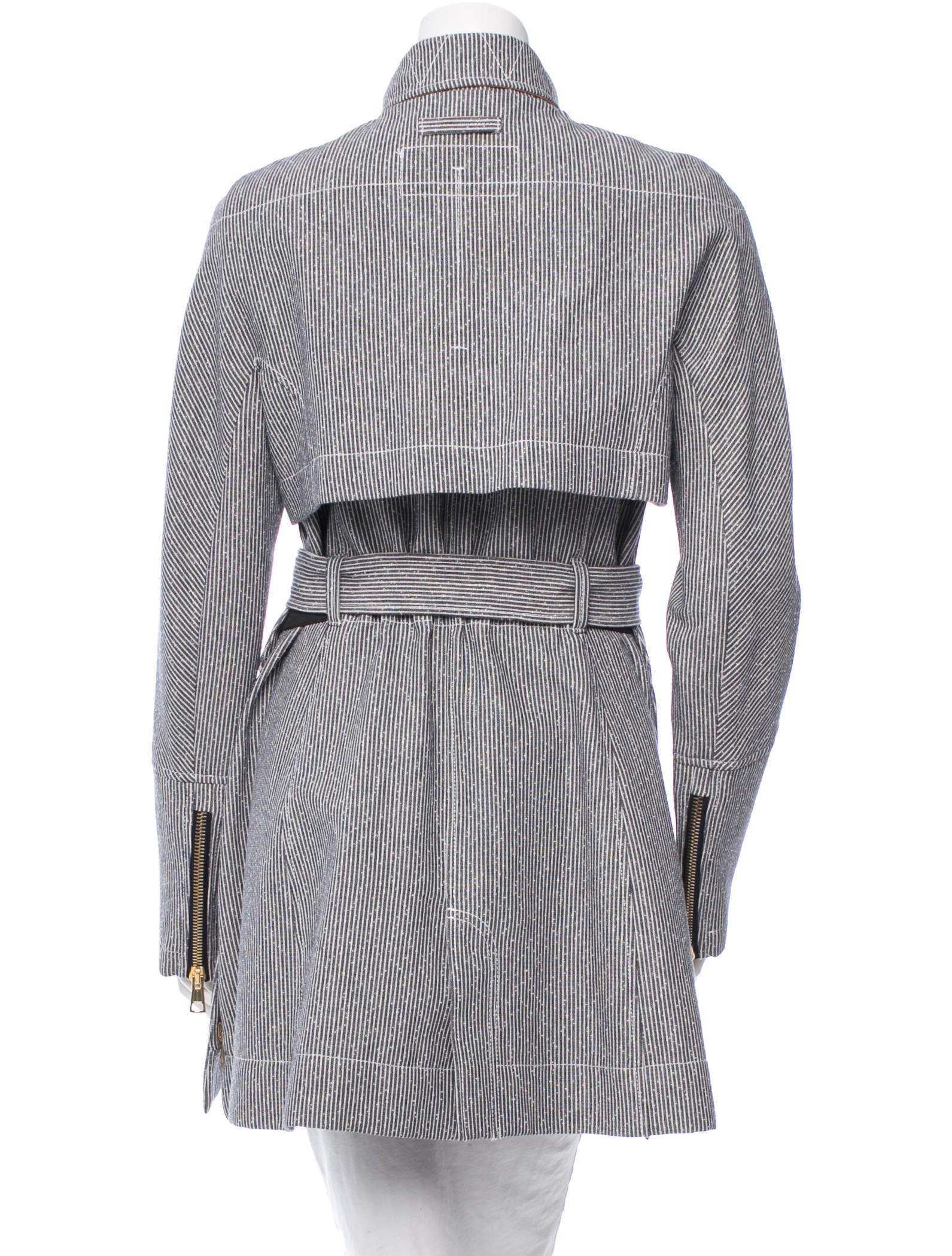 Altuzarra Pinstripe Belted Coat Clothing ALT20957 The RealReal