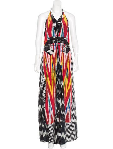 Altuzarra Resort 2016 Silk Ikat-Printed Dress