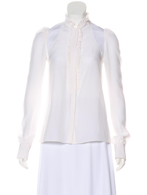 Altuzarra Ruffle-Accented Long Sleeve Top
