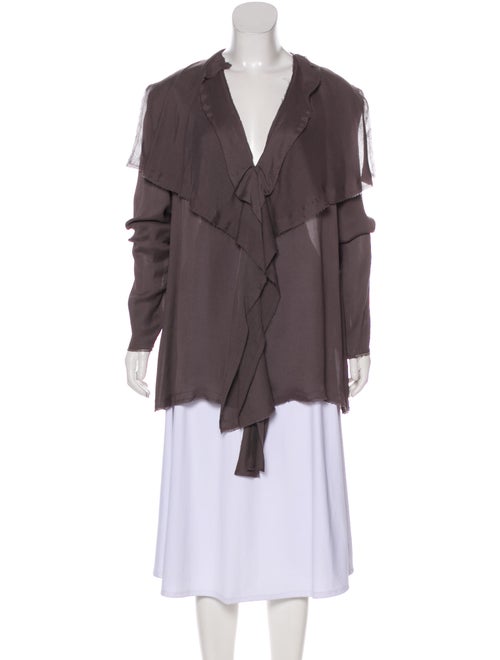 Altuzarra Ruffle-Accented Long Sleeve Blouse Auber