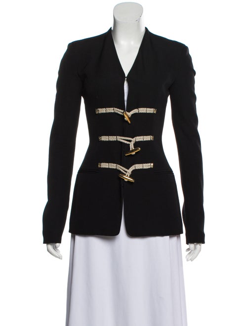 Altuzarra Collarless Toggle Blazer Black