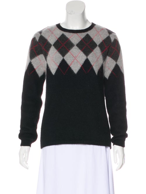 Altuzarra Argyle Angora Sweater Black