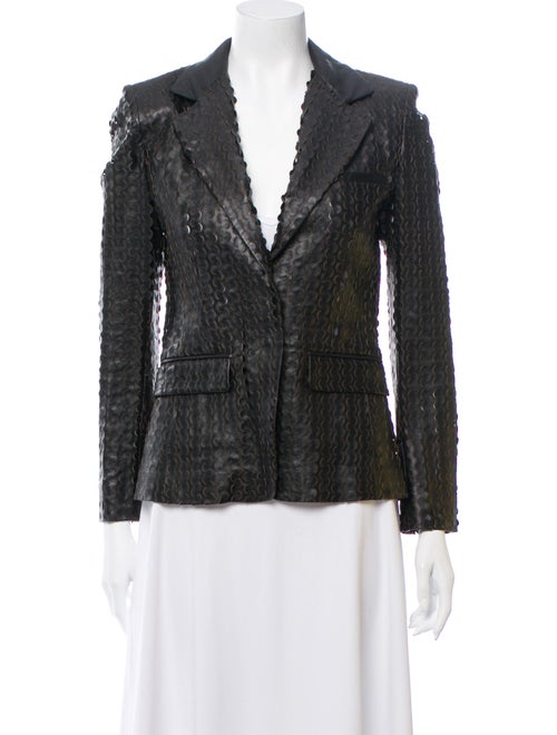 Altuzarra Lamb Leather Blazer Black