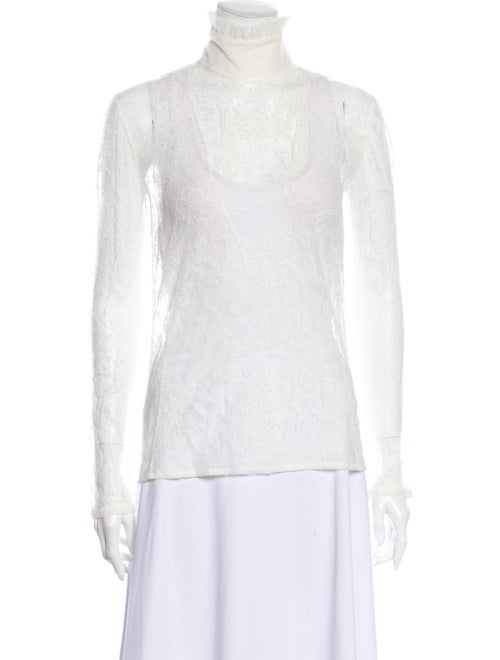 Altuzarra Silk Turtleneck Top White