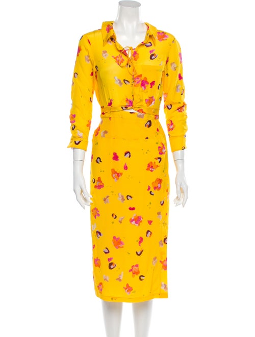 Altuzarra Silk Long Dress Yellow