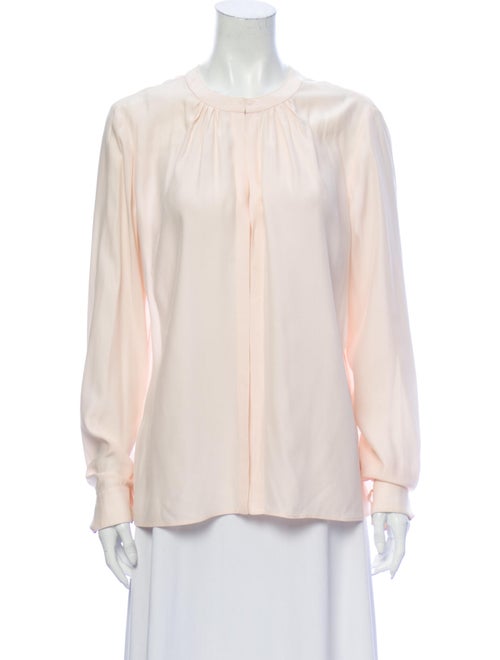 Altuzarra Silk Crew Neck Blouse Orange