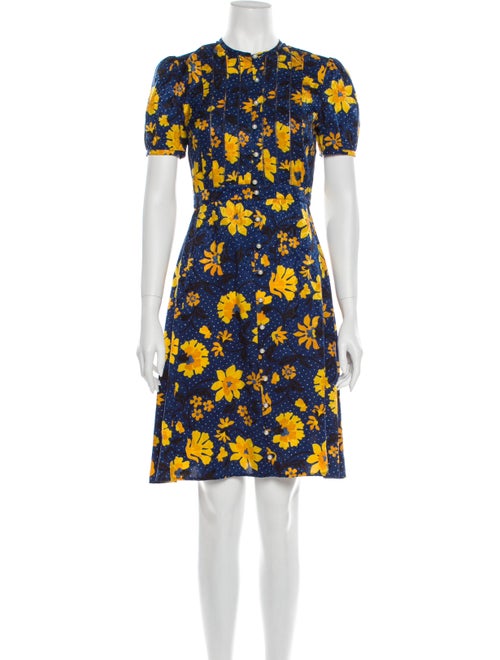 Altuzarra Silk Knee-Length Dress Blue