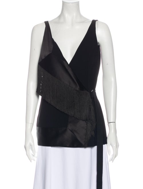 Altuzarra V-Neck Sleeveless Top Black