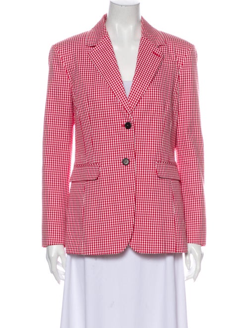 Altuzarra Plaid Print Blazer Red