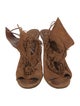 Altuzarra Suede Fringe Trim Accent Sandals