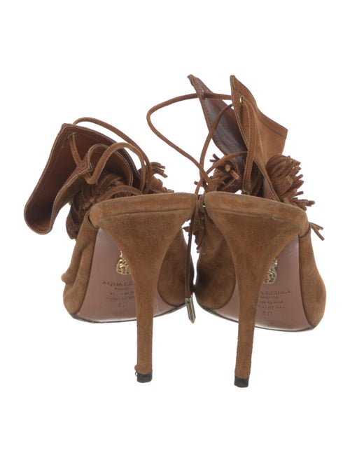 Altuzarra Suede Fringe Trim Accent Sandals