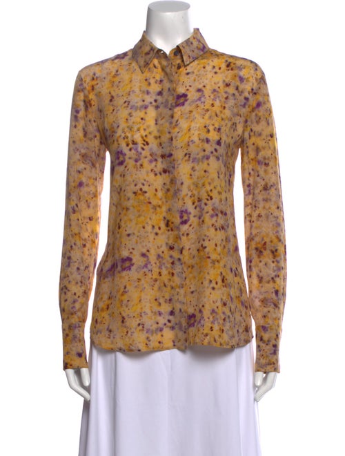 Altuzarra Silk Floral Print Button-Up Top