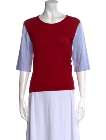 Altuzarra Tops Virgin Wool Scoop Neck Top S