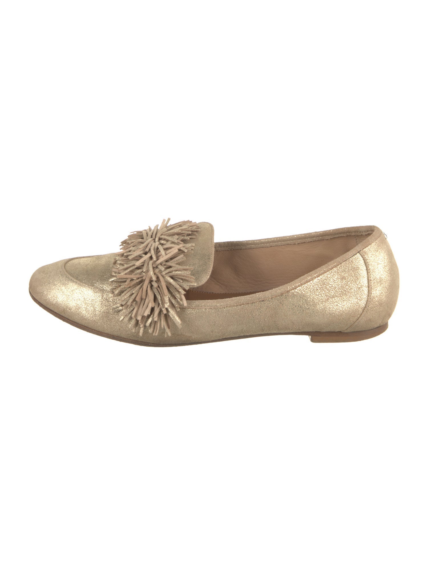 Altuzarra Suede Fringe Trim Accent Loafers