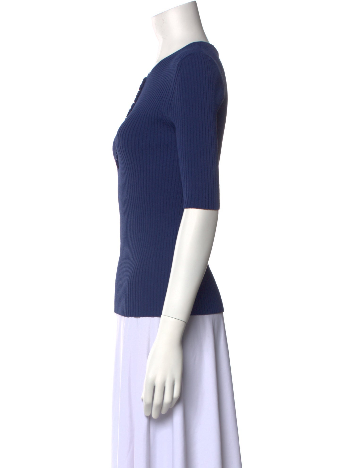 Altuzarra Crew Neck Three-Quarter Sleeve Top