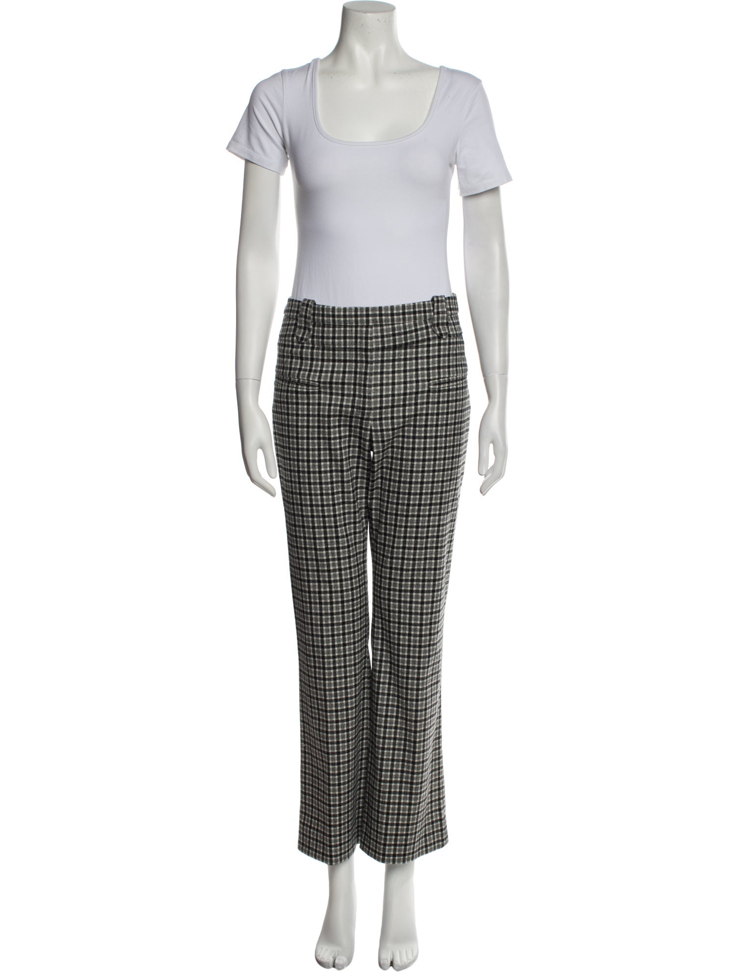 Altuzarra Virgin Wool Plaid Print Pantsuit