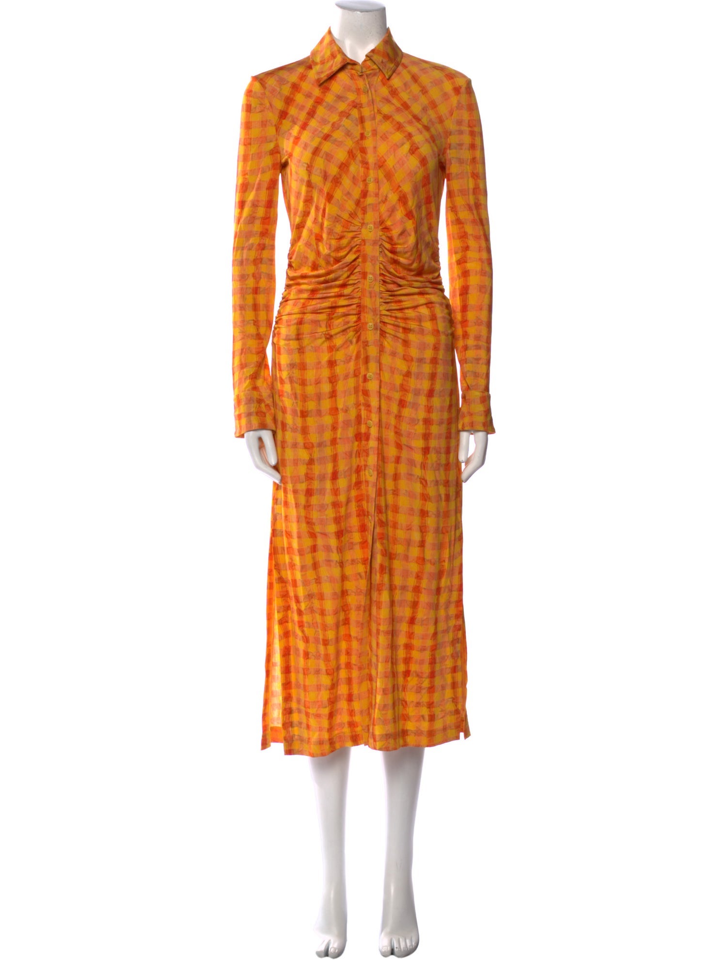 Altuzarra Plaid Print Long Dress