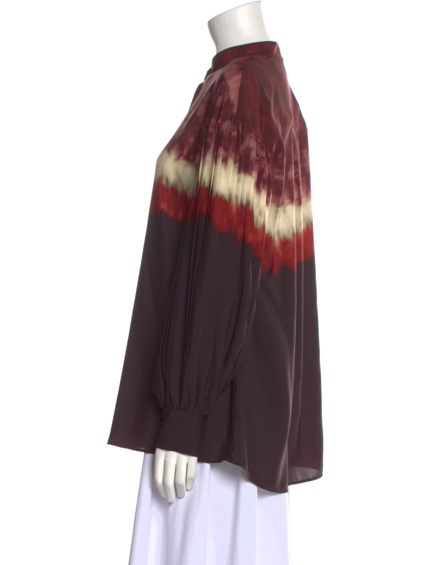Altuzarra Tie-Dye Print Mock Neck Blouse w/ Tags