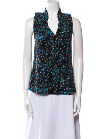 Altuzarra Tops Silk Floral Print Blouse Petite