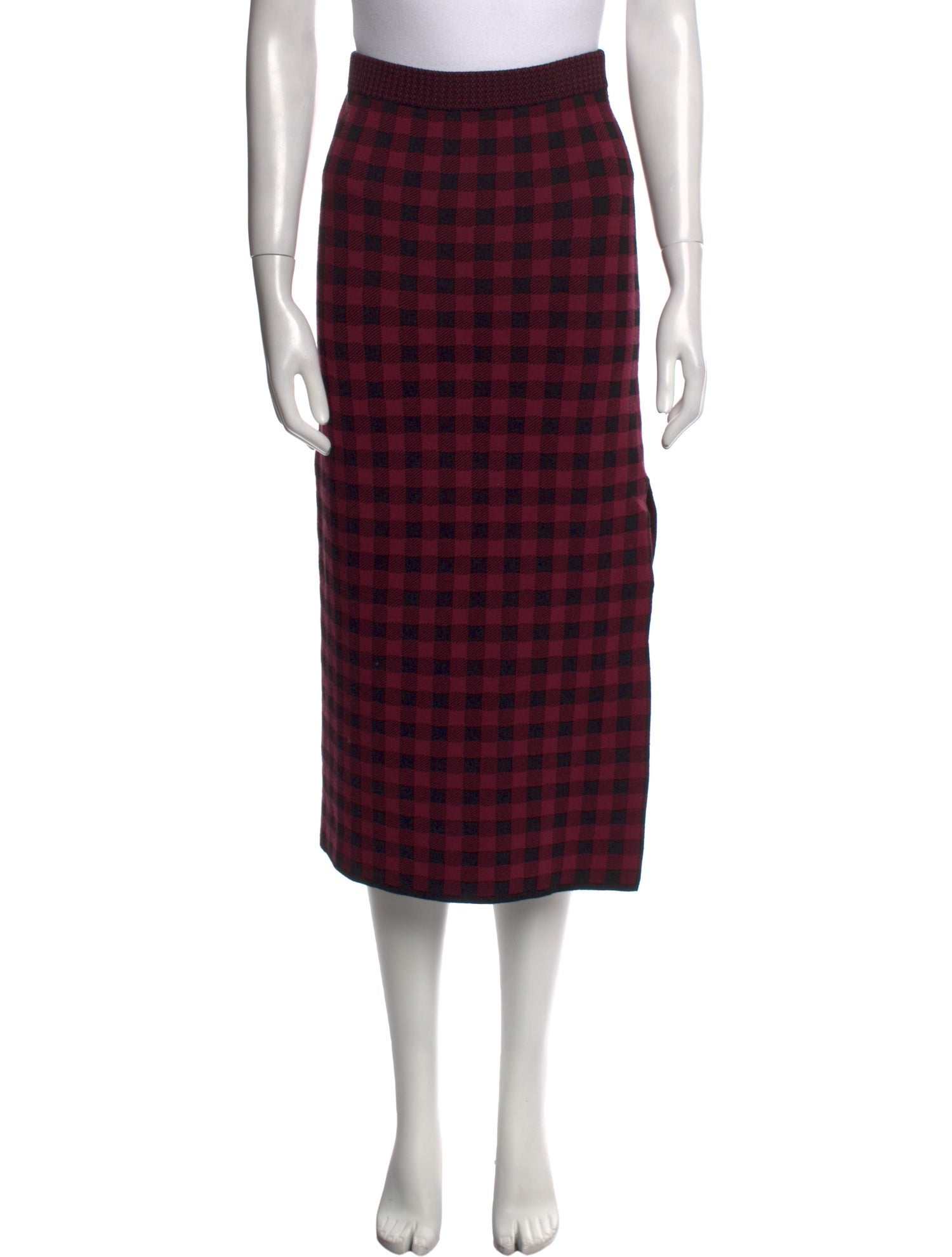 Altuzarra Plaid Print Midi Length Skirt