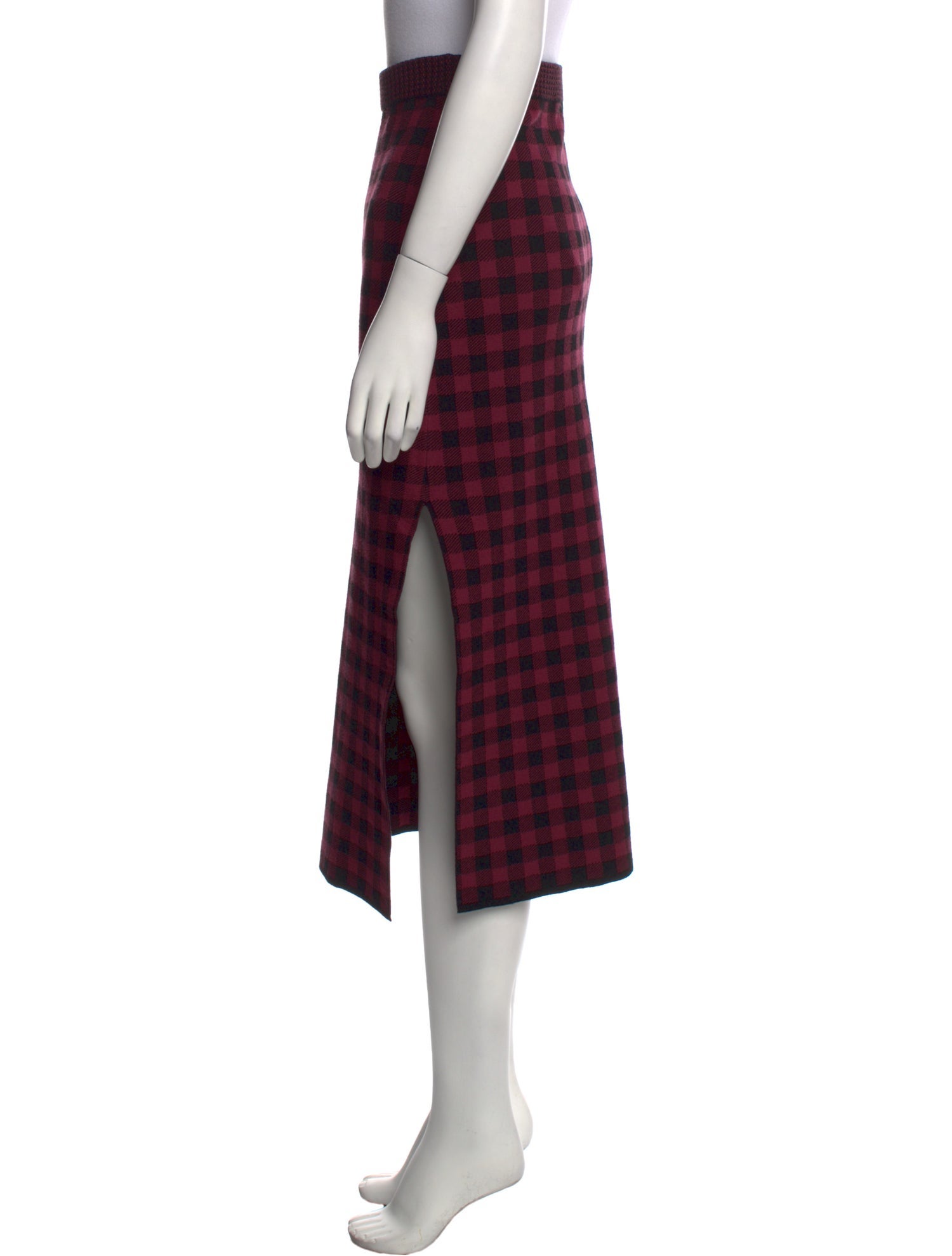 Altuzarra Plaid Print Midi Length Skirt