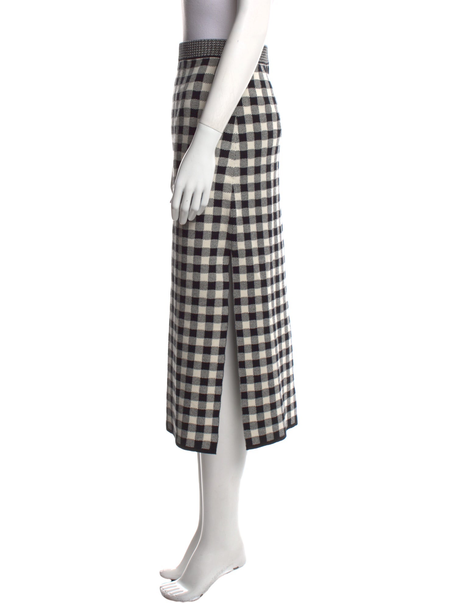 Altuzarra Plaid Print Midi Length Skirt