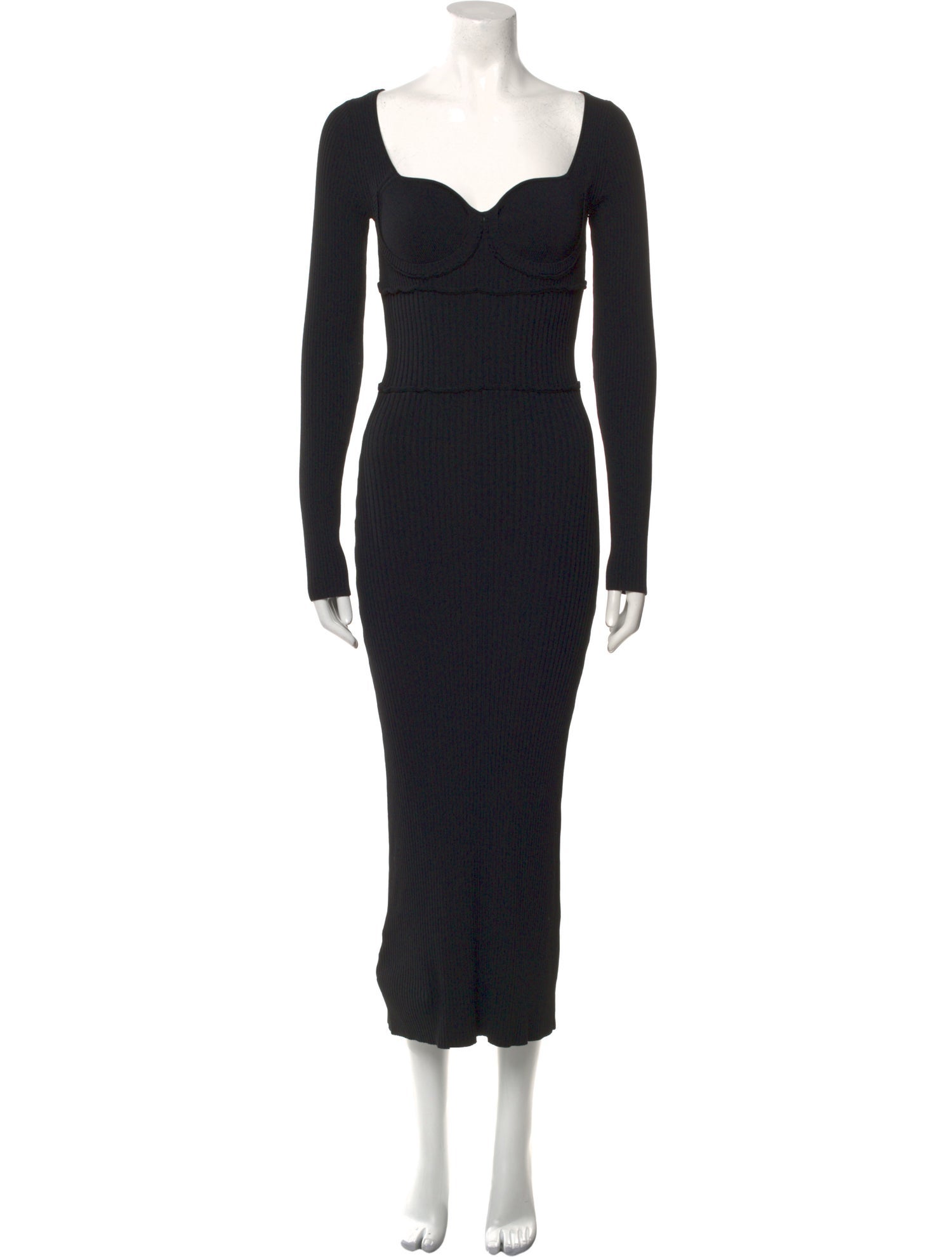 Jil Sander Turtleneck Long Dress - Blue Dresses, Clothing