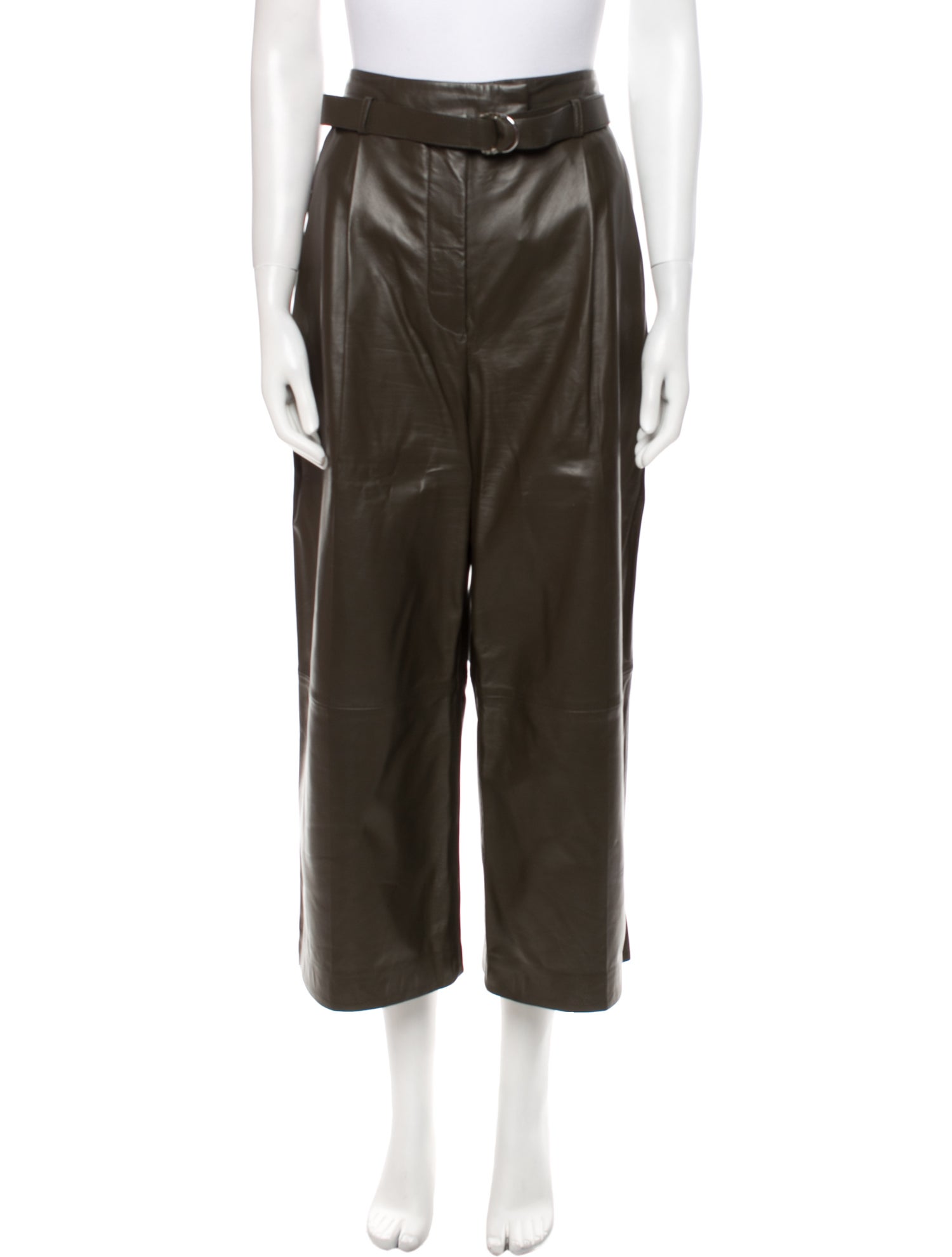 Altuzarra Lamb Leather Wide Leg Pants