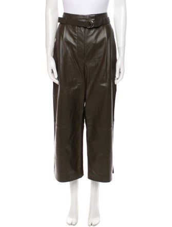 Altuzarra Lamb Leather Wide Leg Pants