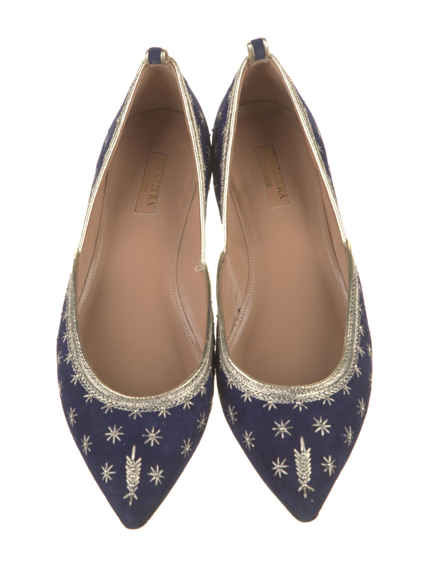 Altuzarra Suede Patterned Ballet Flats