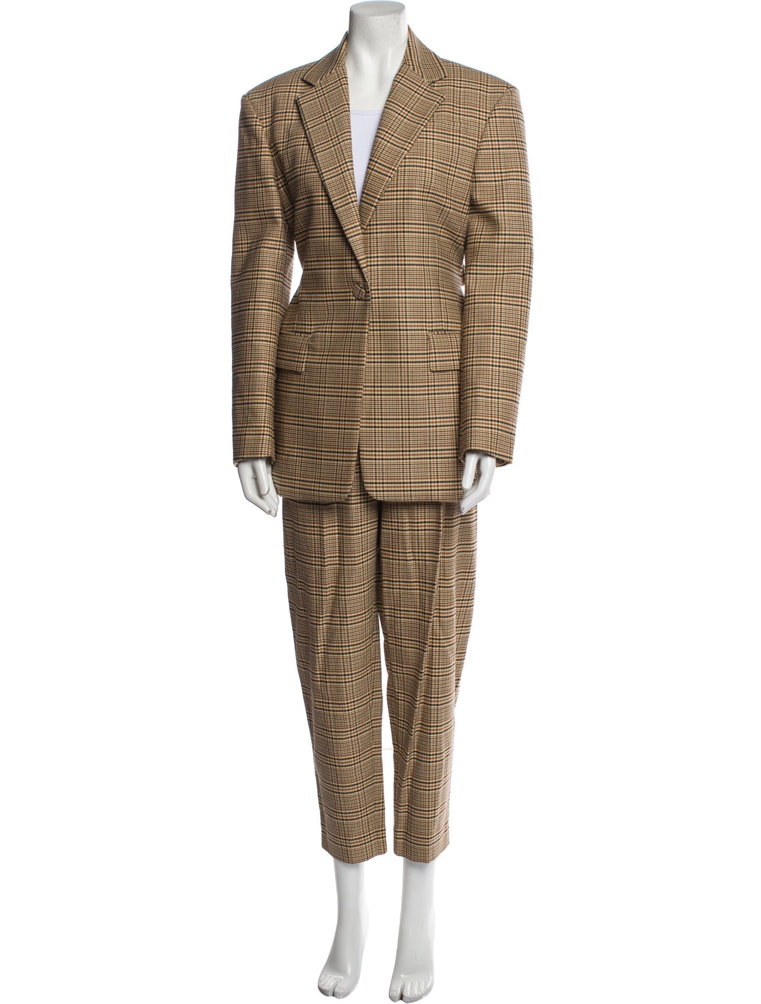 Altuzarra Plaid Print Pantsuit