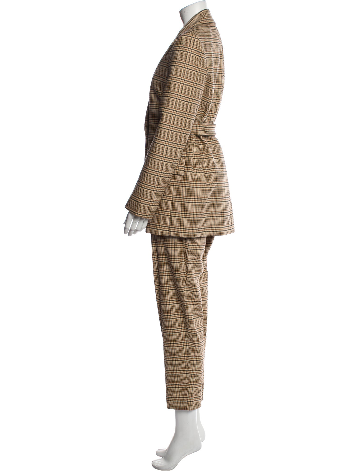 Altuzarra Plaid Print Pantsuit