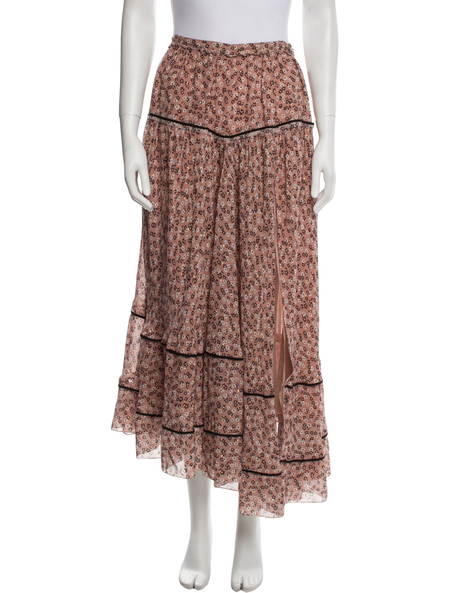 Altuzarra Floral Print Midi Length Skirt