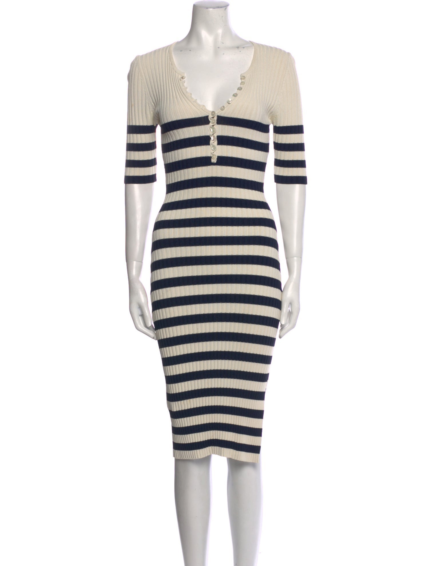 Altuzarra Striped Midi Length Dress