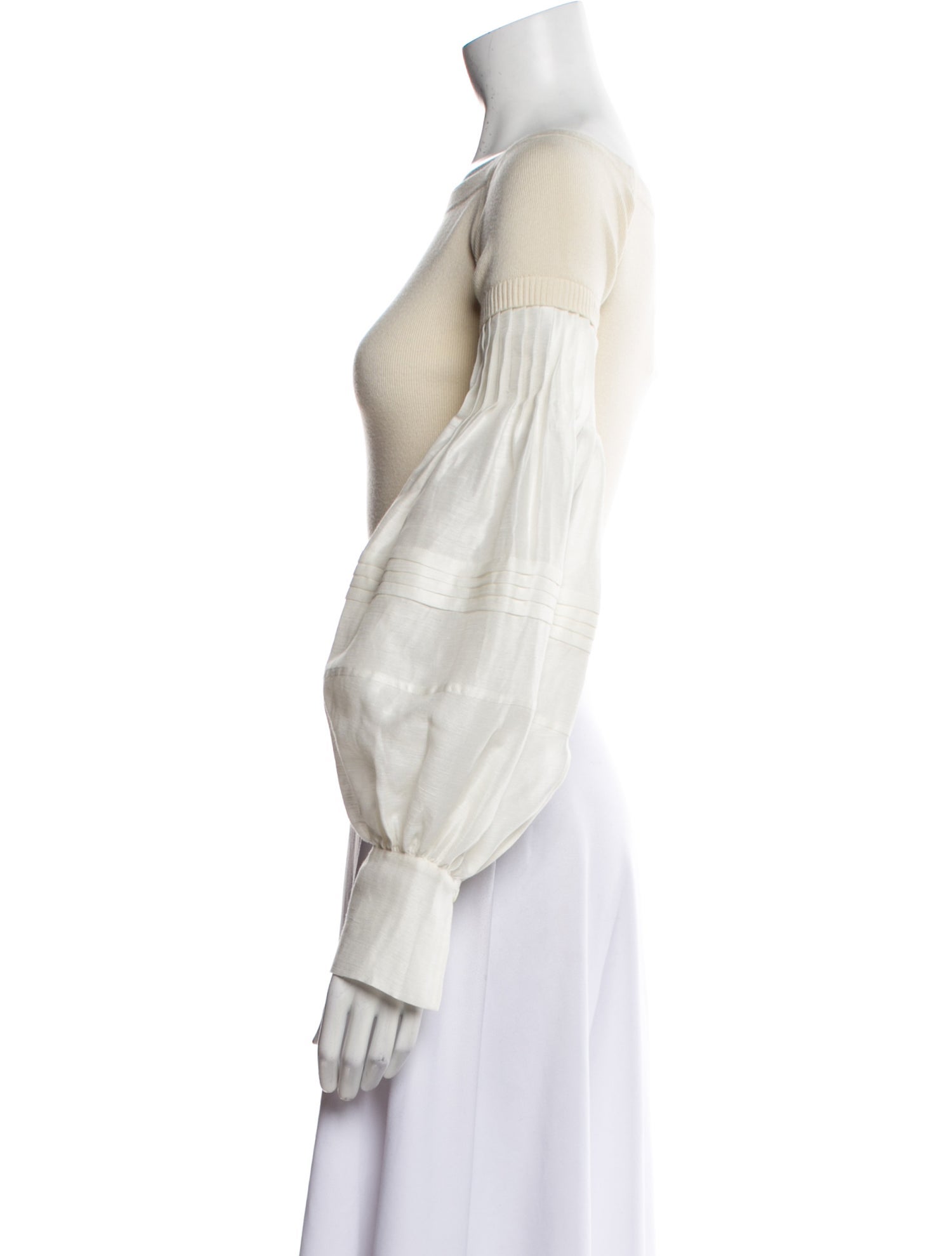 Altuzarra Bateau Neckline Long Sleeve Crop Top w/ Tags